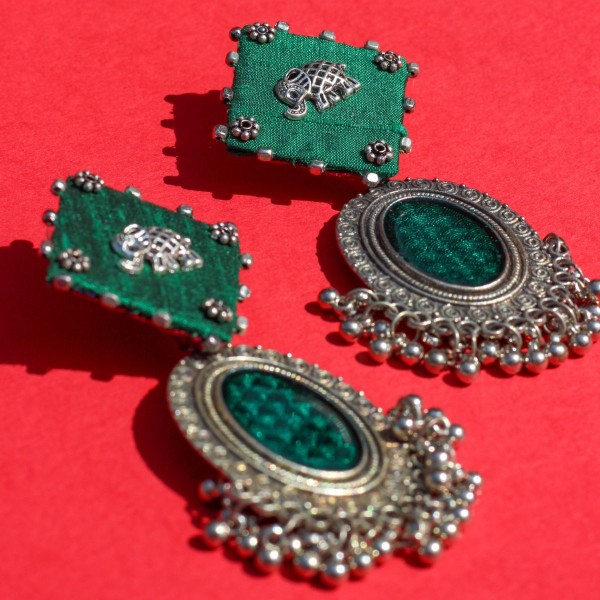 Emerald Monochrome Earrings